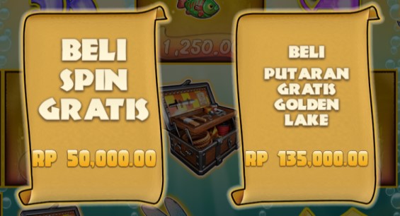 'Beli spin gratis' dan 'Beli putaran gratis Golden Lake' dalam Permainan 'BIG BASS - Secrets of The Golden Lake' 