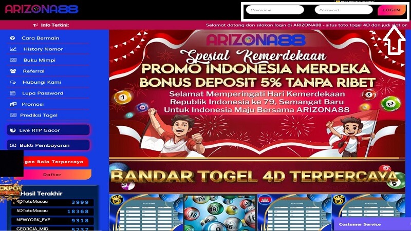 Login ke Akun Arizona88 Anda