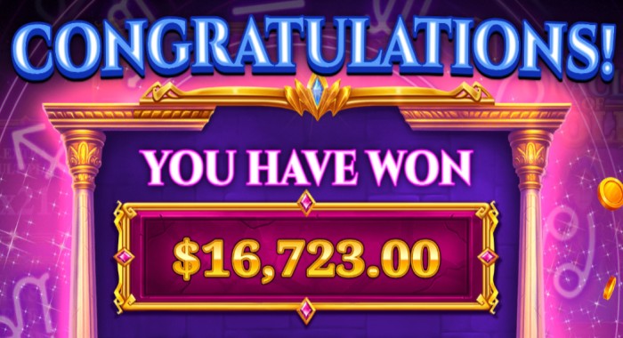 animasi menang di oracle of gold